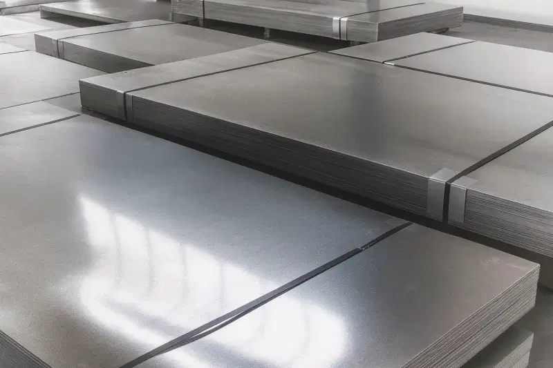 a pile of hot rolled steel plates