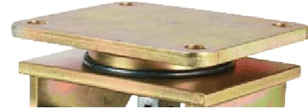 the upper part of a caster bracket with galvanized passivation surface treatment