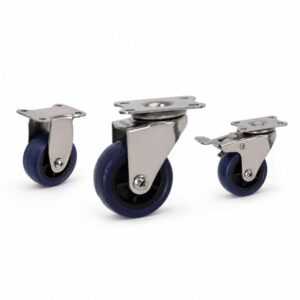 light-duty stainless steel caster with elastic rubber wheel
