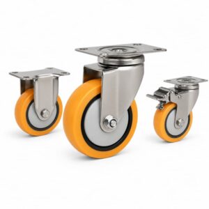 medium-duty stainless steel caster with PU wheel