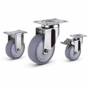 medium-duty stainless steel caster with TPR wheel