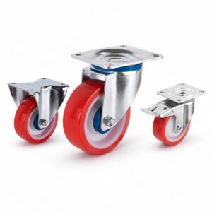 medium-duty stainless steel caster with PU tread nylon core wheel