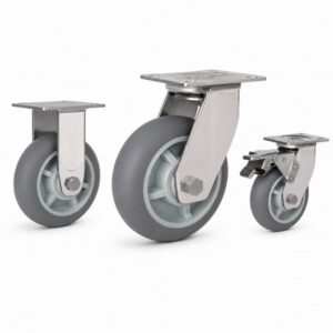 heavy-duty stainless steel caster with TPR wheel